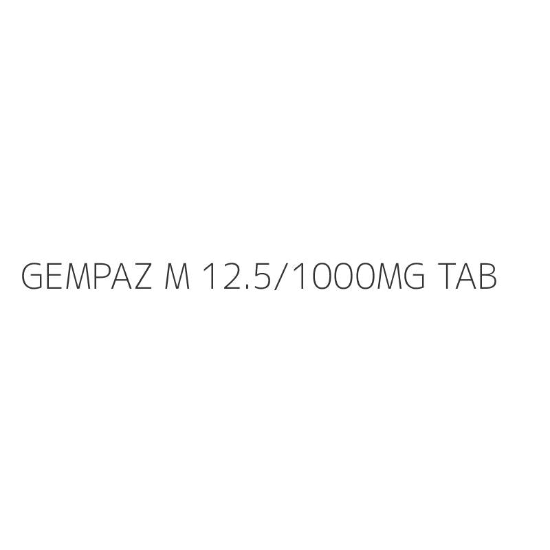 GEMPAZ M 12.5/1000MG TAB