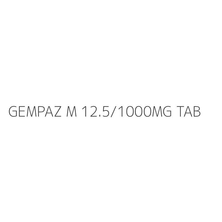 GEMPAZ M 12.5/1000MG TAB