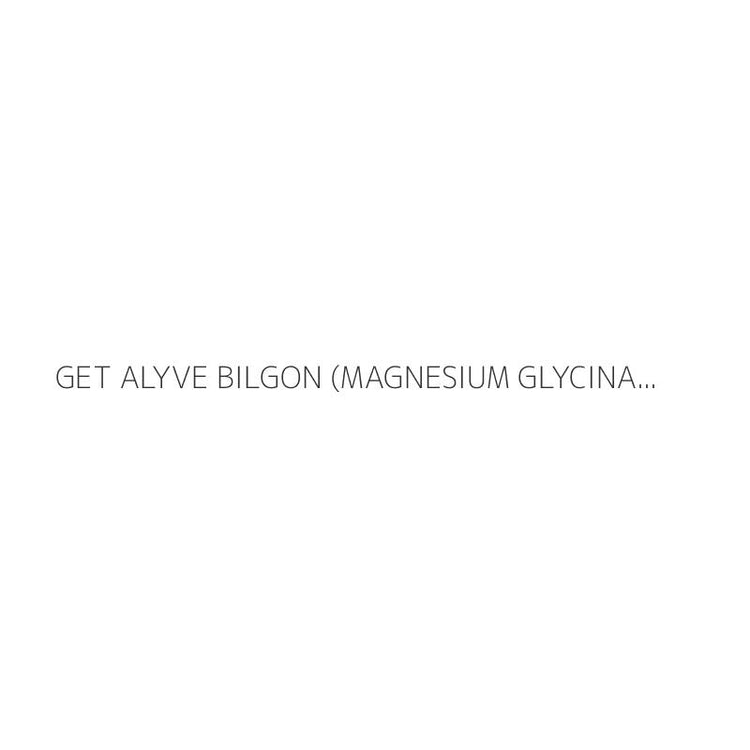 GET ALYVE BILGON (MAGNESIUM GLYCINATE)