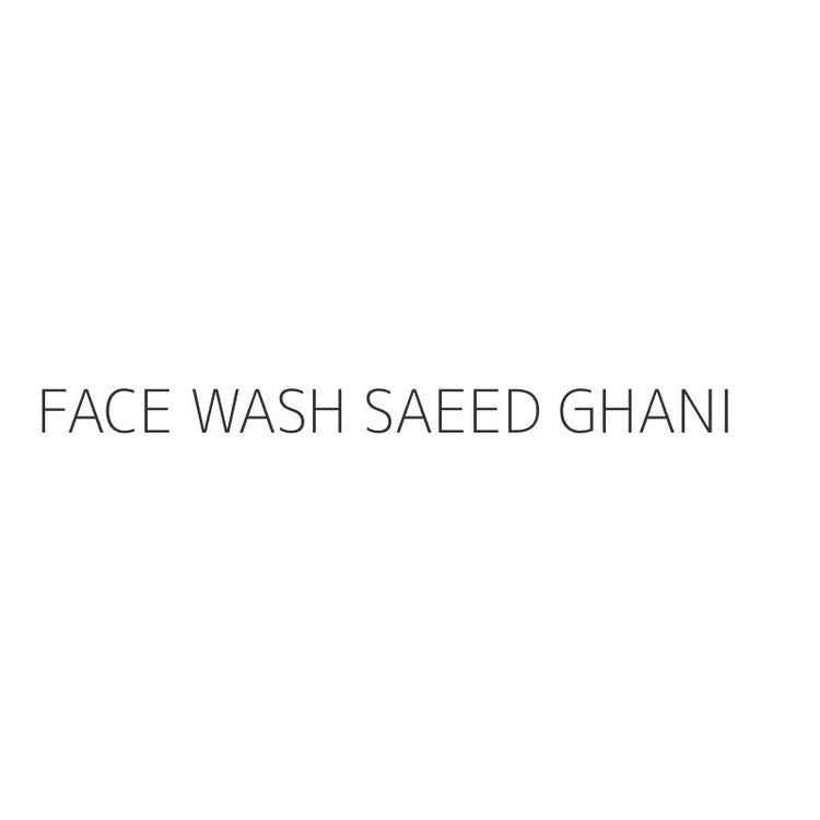 FACE WASH SAEED GHANI