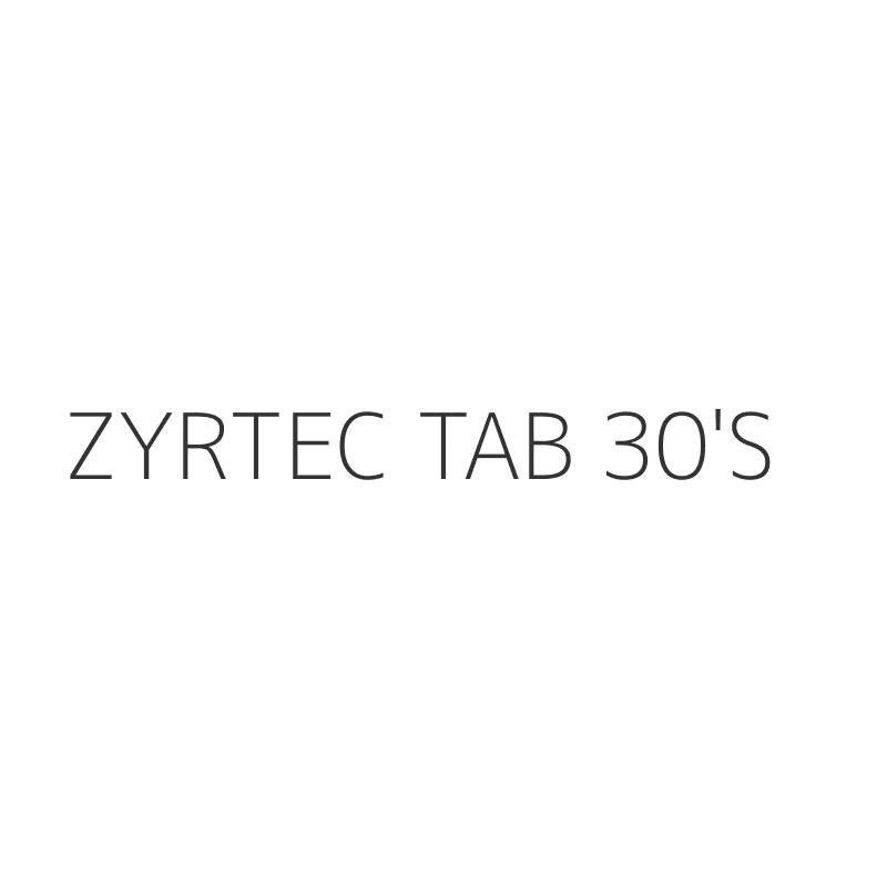 ZYRTEC TAB 30'S