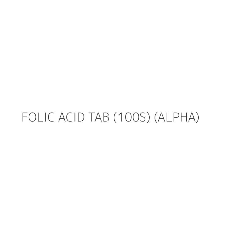 FOLIC ACID TAB (100S) (ALPHA)