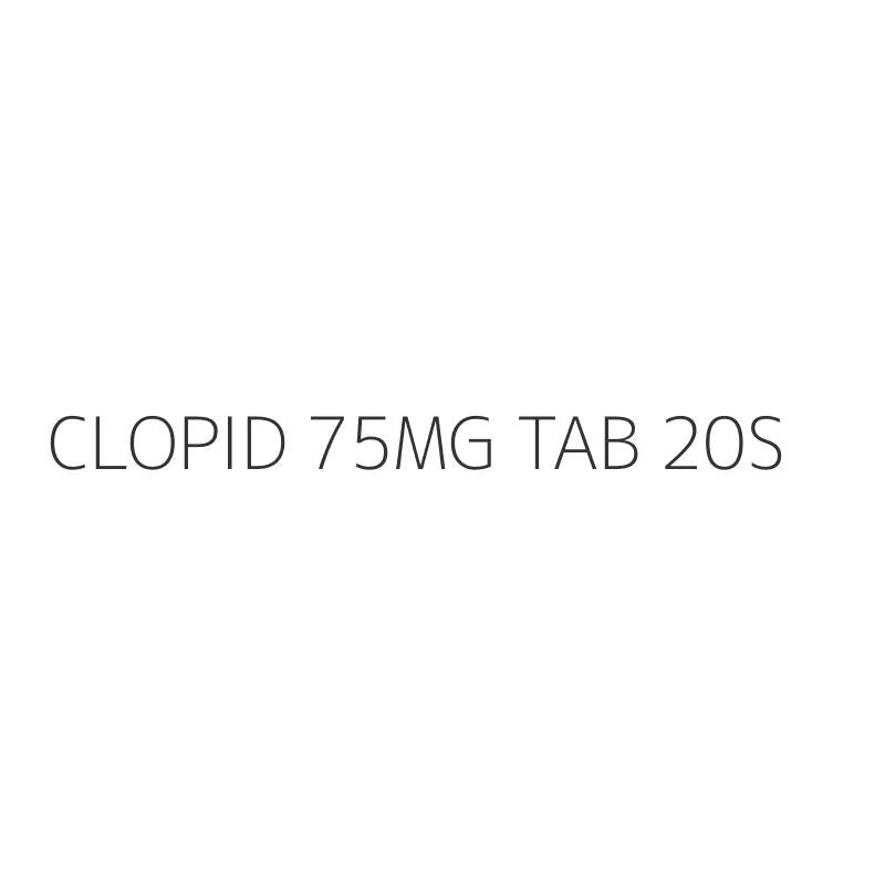 CLOPID 75MG TAB 20S