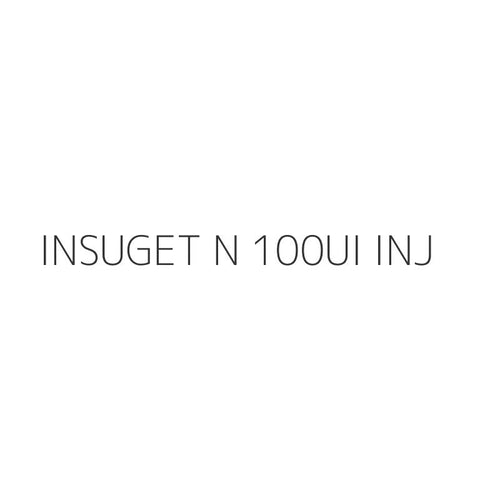 INSUGET N 100UI INJ