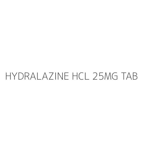HYDRALAZINE HCL 25MG TAB