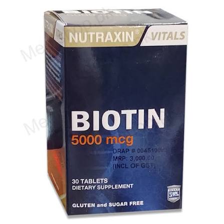 BIOTIN 5000MCG TAB 30S (NUT X)