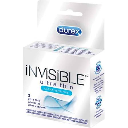 CONDOM  DUREX 3S (INVISIBLE) (THIN FEEL
