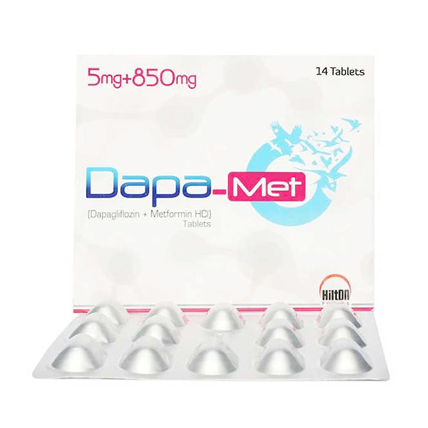 DAPAMET 5/850 MG TAB 28S