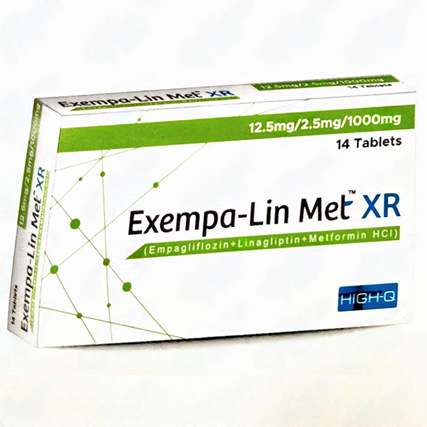 EXEMPA LIN MET XR 12.5MG/2.5MG/1000MG 14S