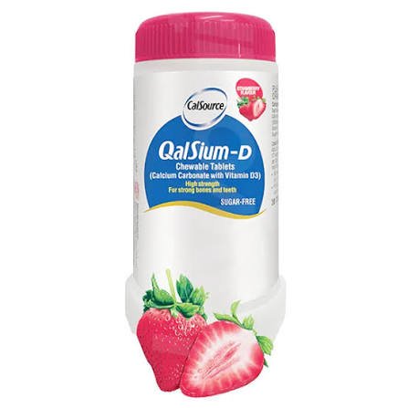 QALSIUM D (QALSAN D3) TAB (STRABERY)