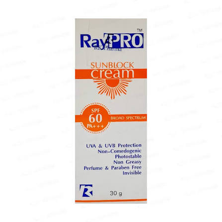 RAYPRO CREAM SPF60+ 30GM