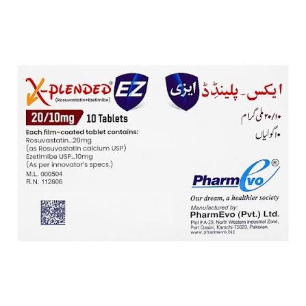 X PLENDED EZ 20/10MG TAB